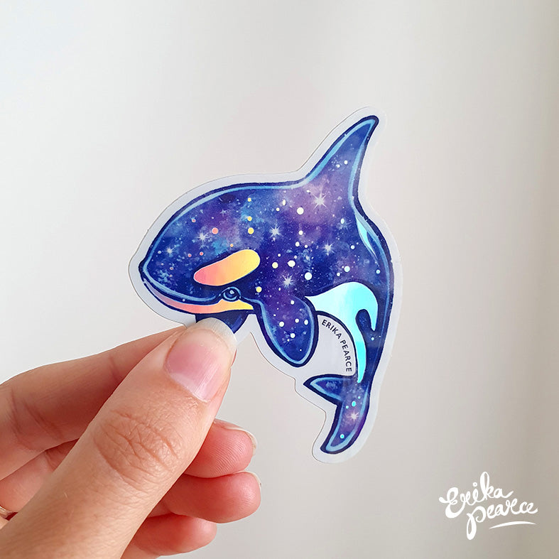 Holographic Orca Sticker – ERIKA PEARCE