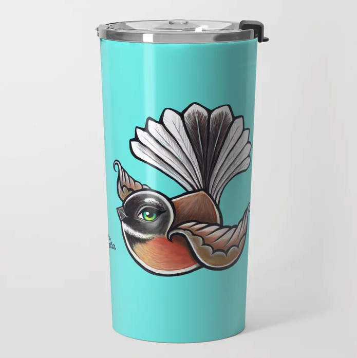 Aqua Fantail Travel Mug