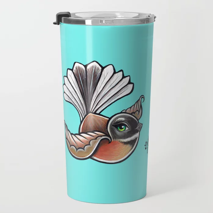 Aqua Fantail Travel Mug